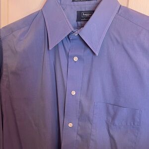 Haggar Men's Classic Blue Dress Shirt